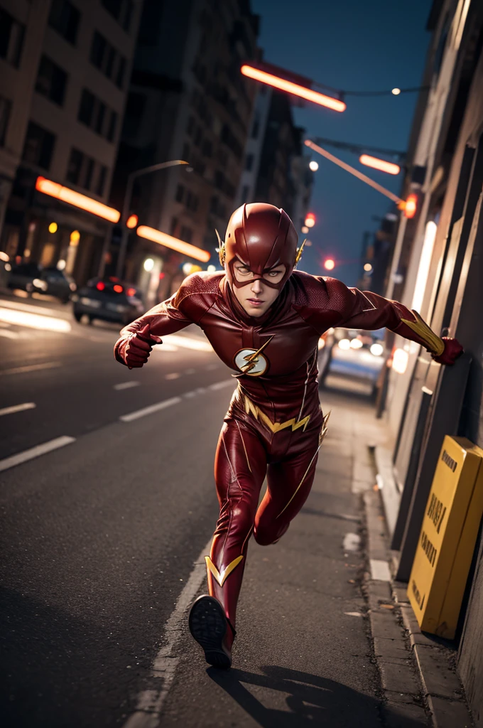 The flash running after a boy