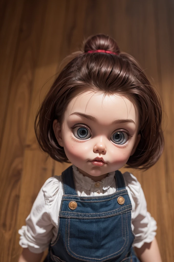 Create an NFT inspired by the ultra-realistic Bizarre Chuck doll in HDR