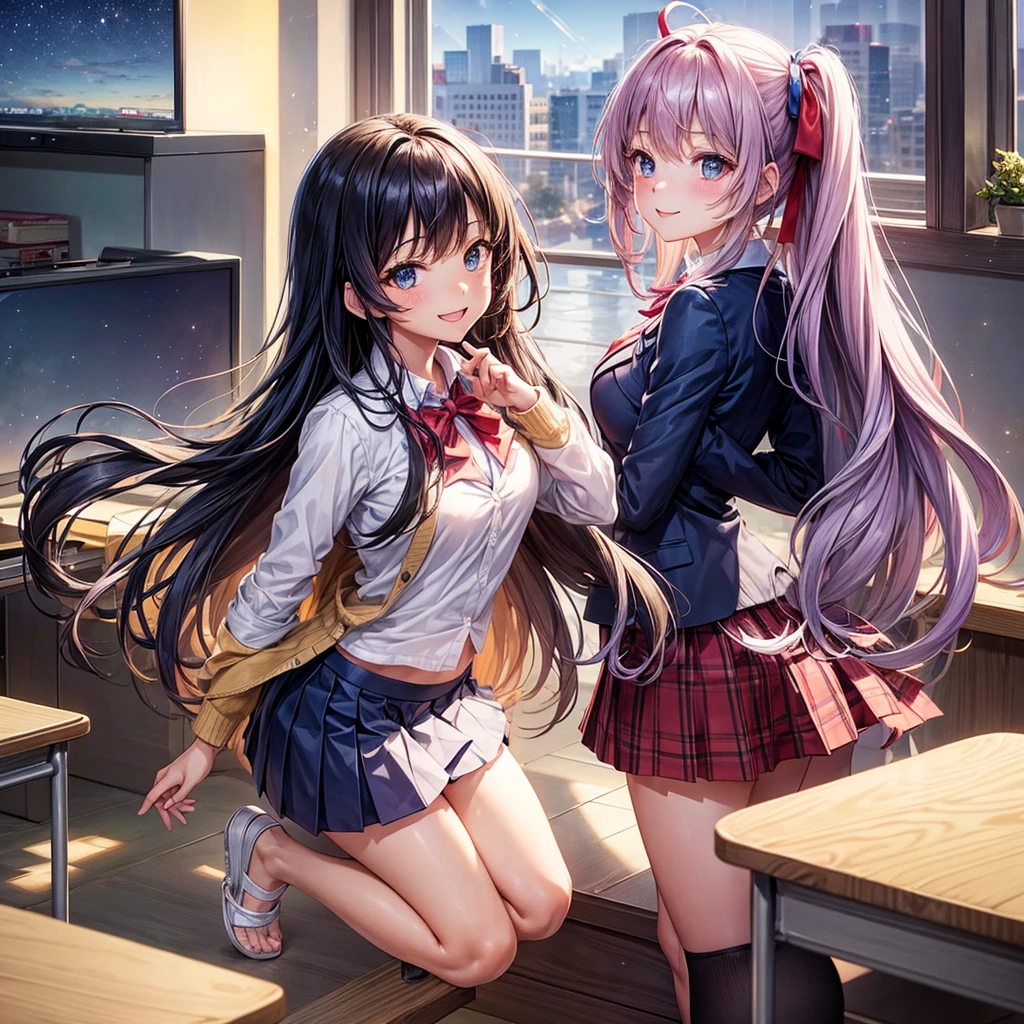 best quality，，smile，blazer，swimsuit，nepal，School，classroom，Collective of girls，JK，A girl taking off her uniform，Sexy and cute，Uniform of the Future，Ribbon on uniform，Evolution of fashion，middle School girlultiple girls are depicted,harem，idol group，starry sky background，photo shoot，long hair，wearing a cardigan，beautiful girlの国，girl&#39;s paradise，highest quality，big breasts，leather jacket，happy girl,horny girl，blue eyes，perfect face，standing position，She has her bangs down，fur jacket,Beautiful eyes，smooth hair，perfect eyes，beautiful girl，Angel Girl，multicolored hair colors，naughty girl，beautiful，High-dimensional beautiful girl，Multidimensional beautiful girl，gathering，Group、，