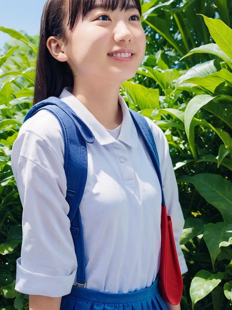 summer、On the way to school、(upper body shot)