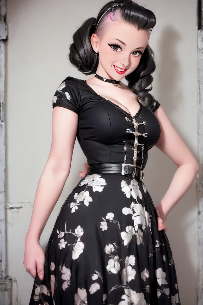 arafed woman in a black and white dress , pinup style, sixties pinup, 5 0 s style, 50s style, pinup model, retro 5 0 s style, pin up, rockabilly style, retro pinup model, pinup, pinup pose, pin up girl, pin - up, pin-up, rockabilly hair, rockabilly, pinup girl
