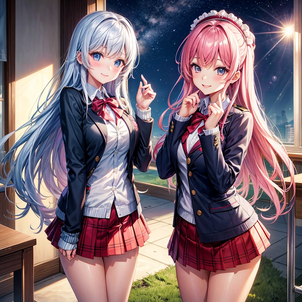 best quality，，smile，blazer，swimsuit，nepal，School，classroom，Collective of girls，JK，A girl taking off her uniform，Sexy and cute，Uniform of the Future，Ribbon on uniform，Evolution of fashion，middle School girlultiple girls are depicted,harem，idol group，starry sky background，photo shoot，long hair，wearing a cardigan，beautiful girlの国，girl&#39;s paradise，highest quality，big breasts，leather jacket，happy girl,horny girl，blue eyes，perfect face，standing position，She has her bangs down，fur jacket,Beautiful eyes，smooth hair，perfect eyes，beautiful girl，Angel Girl，multicolored hair colors，naughty girl，beautiful，High-dimensional beautiful girl，Multidimensional beautiful girl，gathering，Group、，