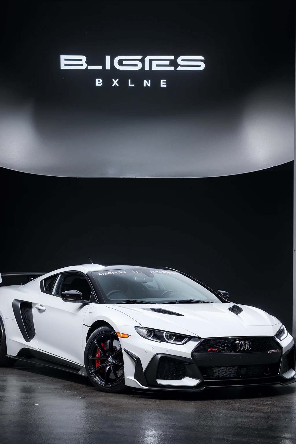 generate a logo for my business, I want a logo with a black background, in the center a designer car logo, avec écrit en dessous car experience , this logo must be simple but stylish at the same time