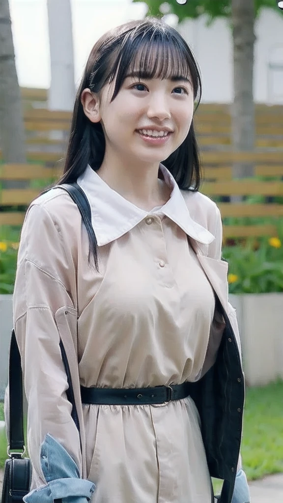 summer、On the way to school、(upper body shot), topless