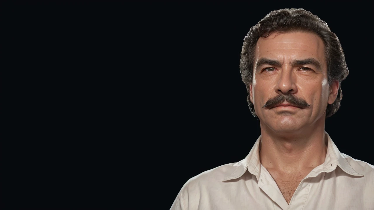 Arafed with a mustache and a white shirt, Tom Selleck's highly detailed face, realistic reconstructed face, very detailed portrait with visual effects, very detailed portrait with visual effects of, Tony Sart is very detailed, Portrait rendering 8k, Cinematic Bust, cinematic bust portrait, Cinematic Bust крупным планом, Huang Mao, the portrait is still detailed, A great similarity, Eddie Del Rio