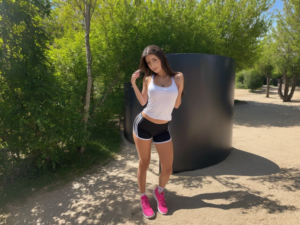 angelinak, sfw, ((sfw)), woman standing outdoor  in a playground