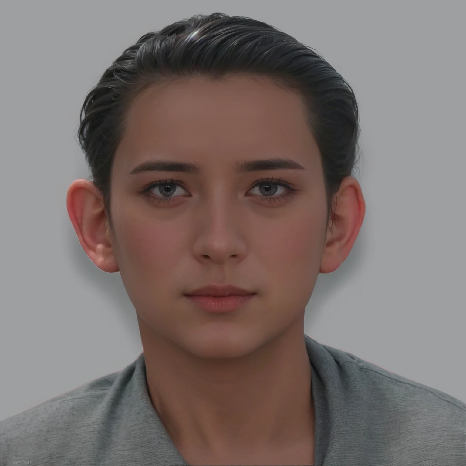 Make this photorealistic and detailed, arafed man with a gray shirt and a gray shirt, photo-realistic face, realistic face and body hybrid, realistically rendered face, photorealistic face, ultra realistic face, realistic portrait photo, accurate ultra realistic faces, generate realistic face, extremely realistic face, human face realistic, tony sandoval. 8 k realistic, realistic restored face, realistic person, very detailed potrait, realistic portrait photo, close up potrait, profile portrait, very detailed face, very realistic face, very perfected face, very detailed clothes, very realistic clothes, very perfected clothes