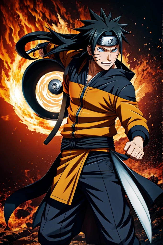 Naruto combined with madara