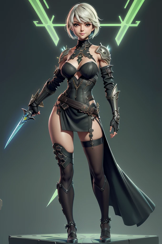 (1 Princess Peach/cybernetic suit/Ninja/huge breasts/Mohawk hair/full body tattoos/Katana/bloodbath/clothing/body, Unreal Engine 5, Anime Style, Masterpiece, Max Resolution/Sharpness/Quality/detail, (running very fast), (sword wielded above waist), staring at the viewer/smiling/clothing and body all wet, in a macabre ancient temple with extremely heavy rain with half-flooded ground.