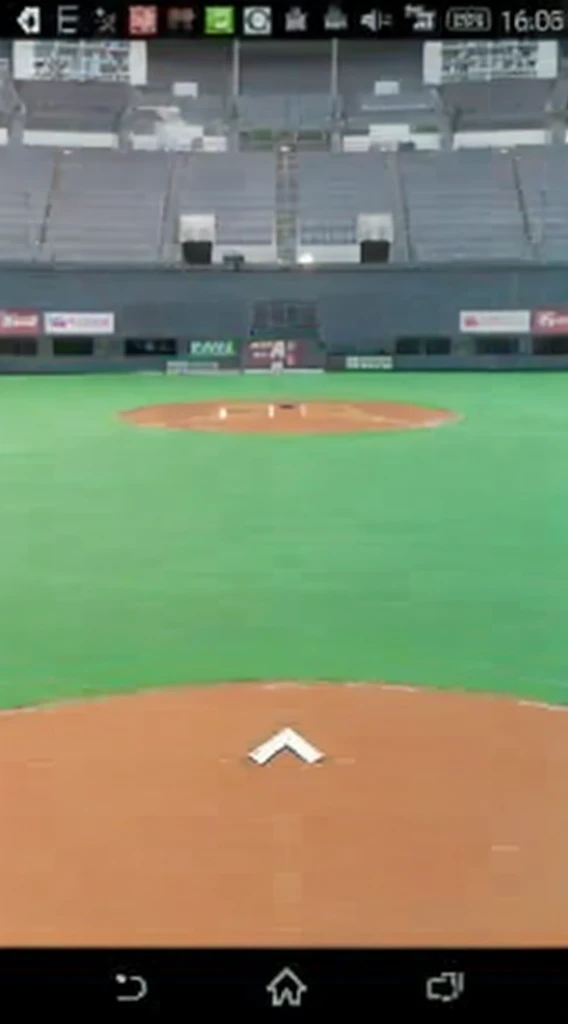 The view from the mound、Strike out to center、The seats are orange