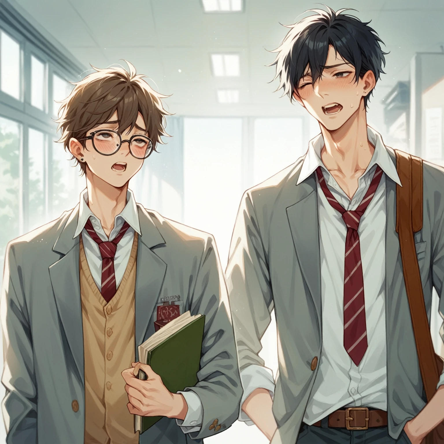 I heard moaning coming from the classroom and when I looked in, I saw the person I like having sex