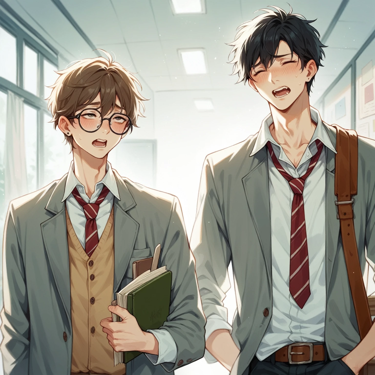 I heard moaning coming from the classroom and when I looked in, I saw the person I like having sex
