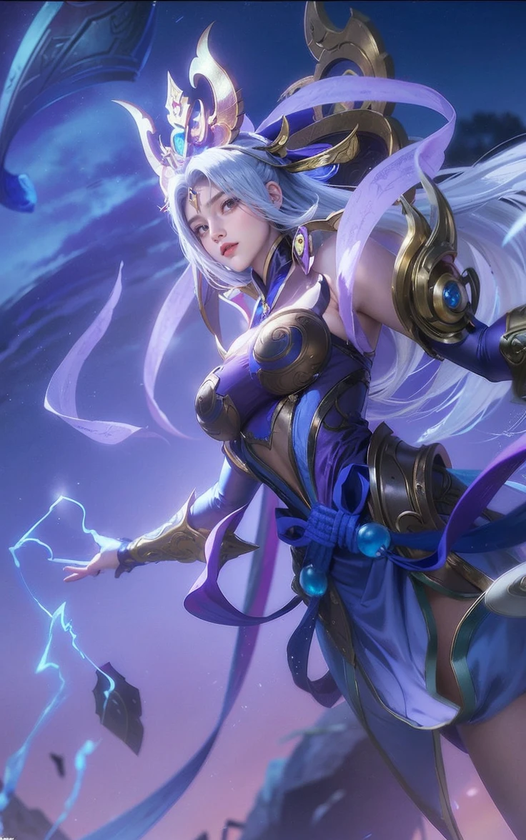 a close up of a woman with a purple and black costume, shadowbringers cinematic, 4 k detail fantasy, a beautiful fantasy empress, game cg, xianxia fantasy, xianxia hero, 2. 5 d cgi anime fantasy artwork, cinematic goddess close shot, ruan jia and artgerm, wow 4 k detail fantasy, hyperdetailed fantasy character