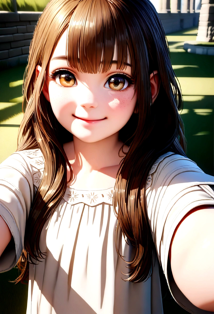 analog style, model shoot style, ((upper body:1.4)) (selfie:1.5) of a (( girl:1.5, white dress)), (1girl, young girl), (redhead girl, freckles, long hair), ((smile, beautiful face: 1.8, perfect face:1.5)),
(shiny body, smile), ((pretty face: 1.7, perfect face:1.7)), (best quality:1.5, hyperrealistic:1.5, photorealistic:1.4, Madly detailed CG unity 8k wallpaper:1.5, masterpiece:1.3, Madly detailed photo:1.2), make her naked
(hyper-realistic lifelike texture:1.4, realistic eyes:1.2), (octane render, unreal engine 5), (ecstasy of light and shadow:1.5, deep shadow:1.5), (sony a7, 50 mm, film grain:1.5, 4K UHD HDR),
(photo by lee jeffries, Greg Rutkowski and Magali Villanueva)
