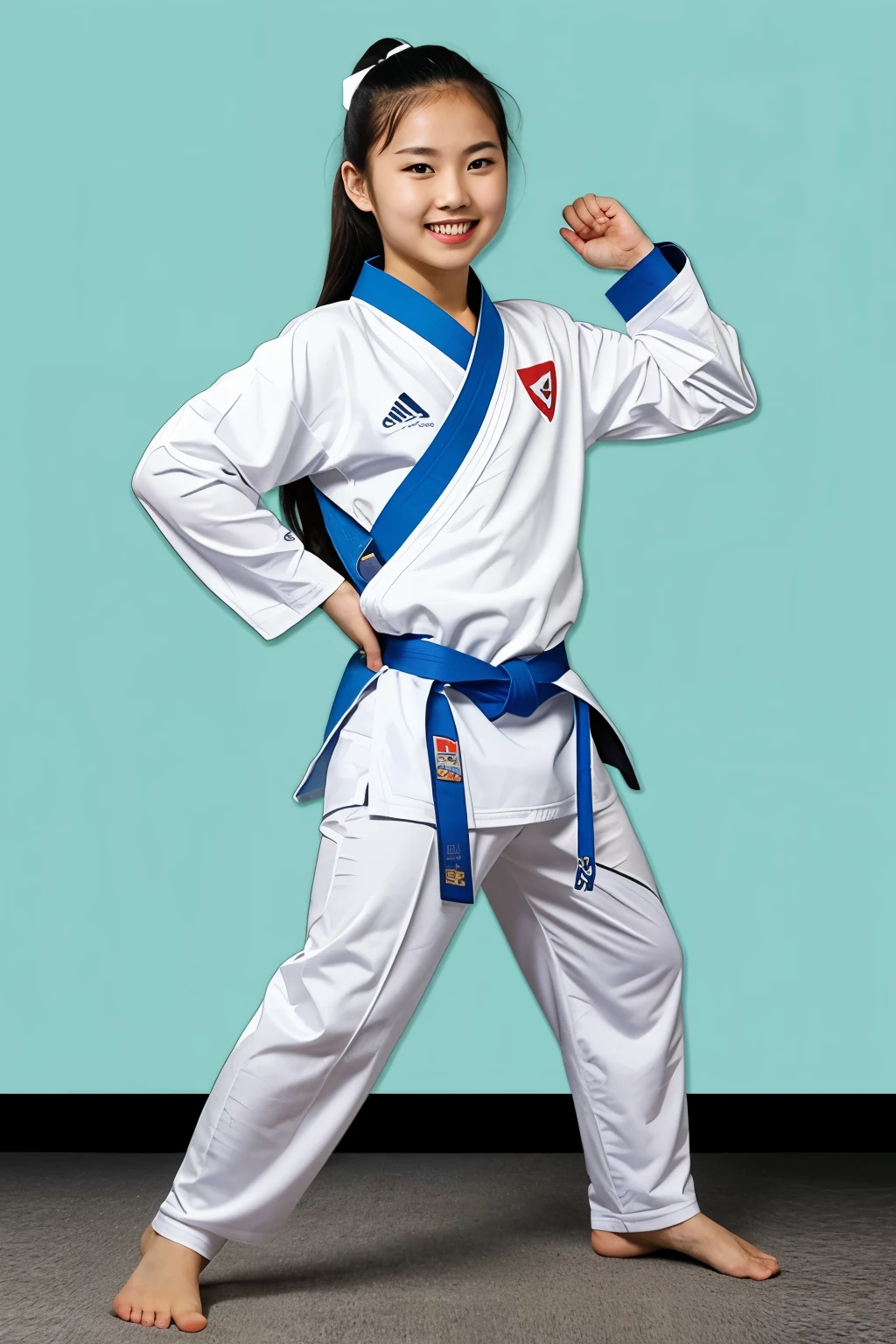 super heroes in anme with taekwondo uniform