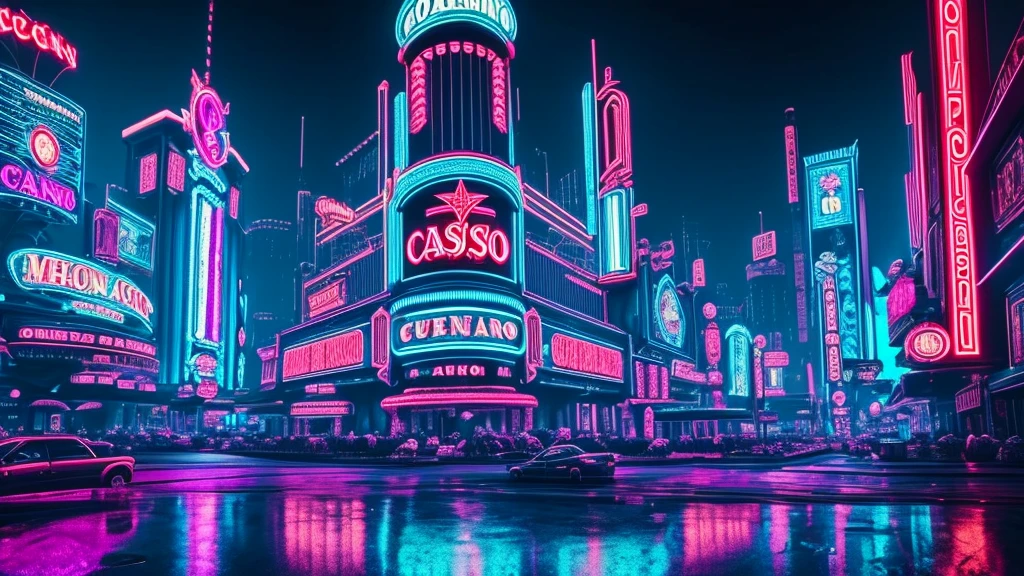 onlince casino wallpaper cyberpunk style
