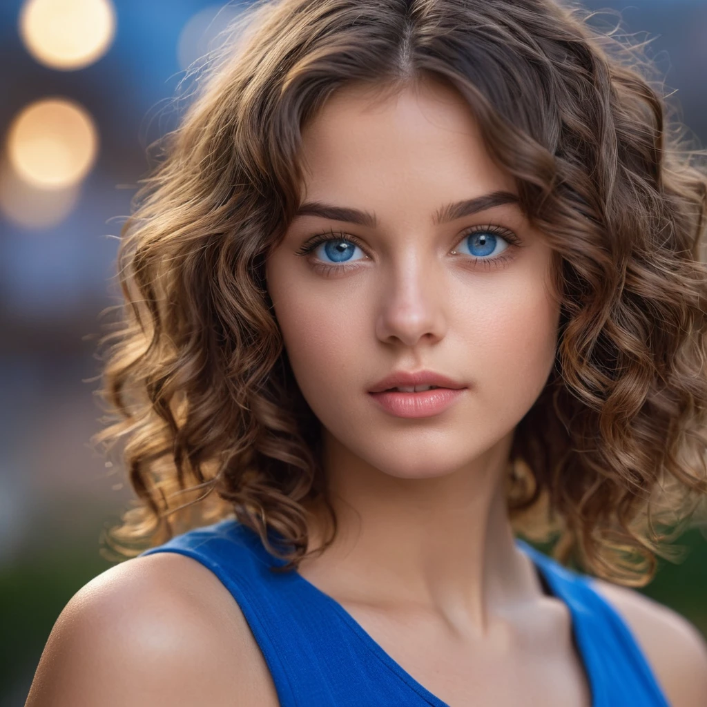 realistic, detailed, realistic details, complex detail, CASSER,, 1fille, bare, Latin, brunette, extremely beautiful, mignon, detailed face, detailed skin complexion, beautiful blue eyes, parted lips, Attractive, middle hair, , CASSER,, fond simple,, CASSER,, portrait, F1.4/35mm, Perspective, depth of ﬁeld, proportion, focus on the face, blurred background, bokeh, sharpness, depth and dimension, proportion, Rule of thirds, CASSER, verry realistic, curly hair
