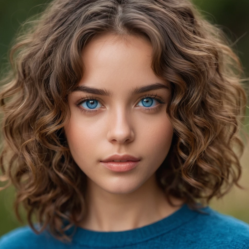 realistic, detailed, realistic details, complex detail, CASSER,, 1fille, bare, Latin, brunette, extremely beautiful, mignon, detailed face, detailed skin complexion, beautiful blue eyes, parted lips, Attractive, middle hair, , CASSER,, fond simple,, CASSER,, portrait, F1.4/35mm,
tanned skin, Perspective, depth of field, proportion, focus on the face, blurred background, bokeh, sharpness, depth and dimension, proportion, Rule of thirds, CASSER, verry realistic, curly hair