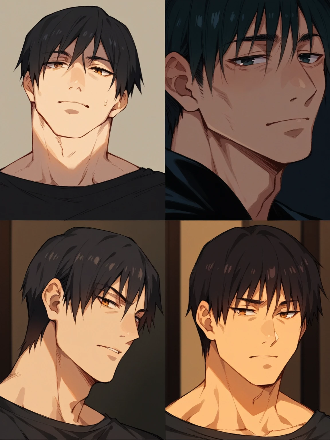 ((masterpiece, best quality)),((toji fushiguro)),horse ears, portrait,