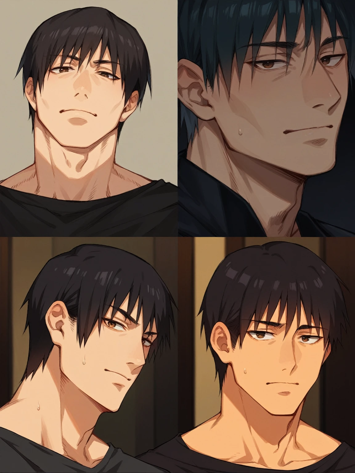 ((masterpiece, best quality)),((toji fushiguro)),horse ears, portrait,