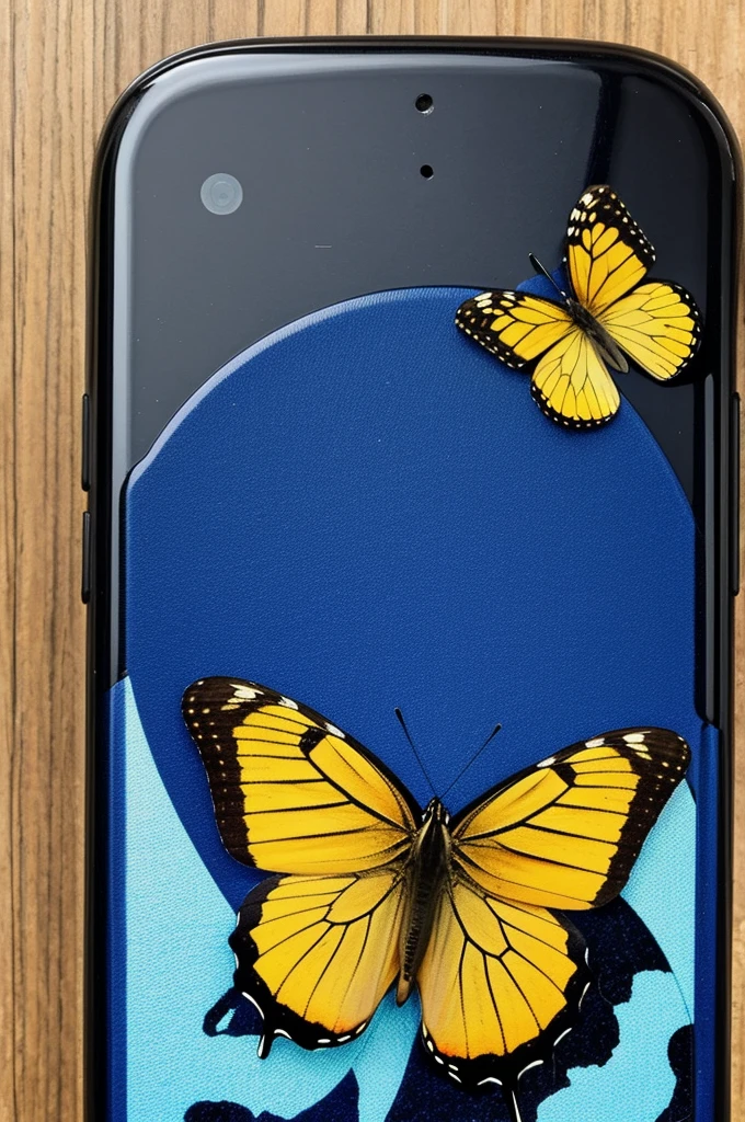 Cell phone logo with butterfly for sale of accessories 