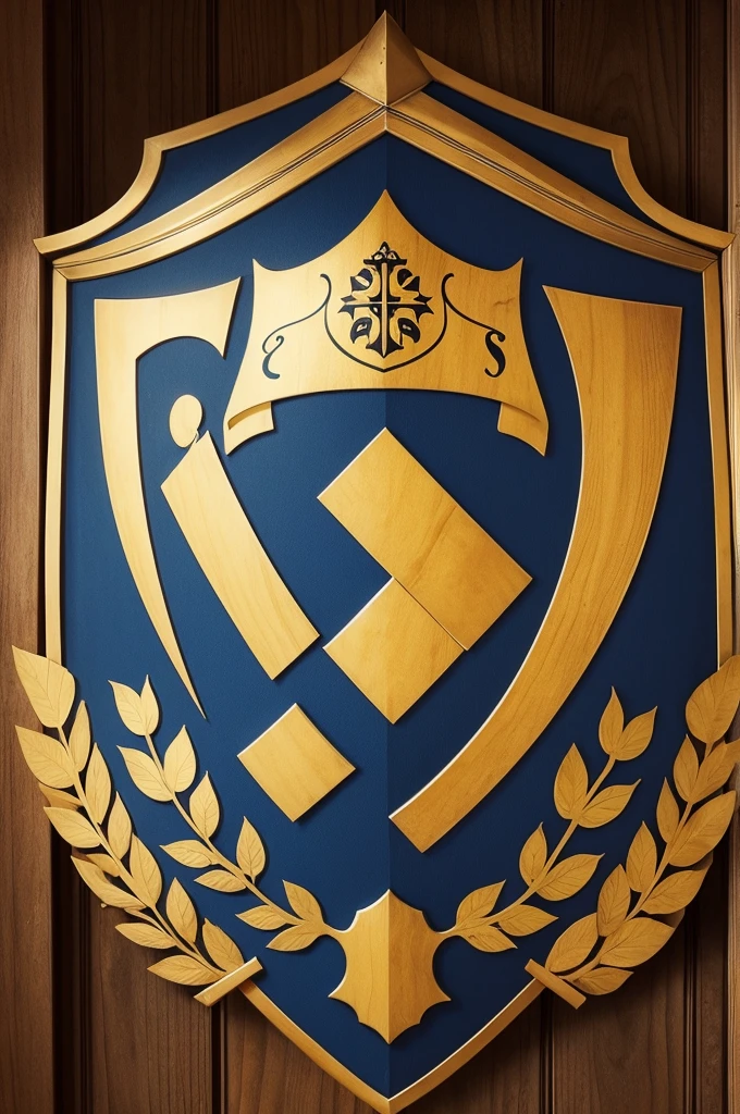Shield written in Portuguese, fraternity messages