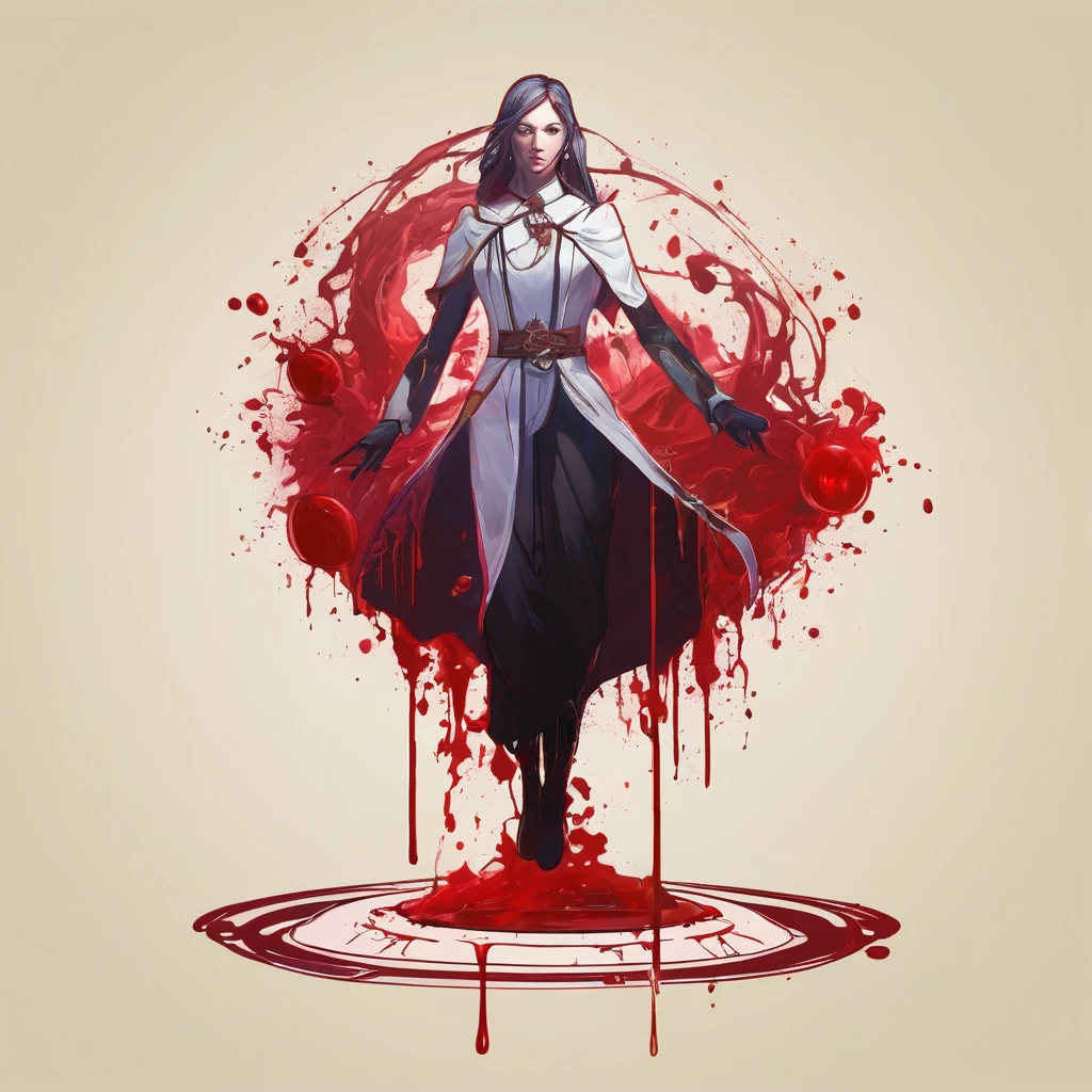 icons, blood levitating on a character's hand
