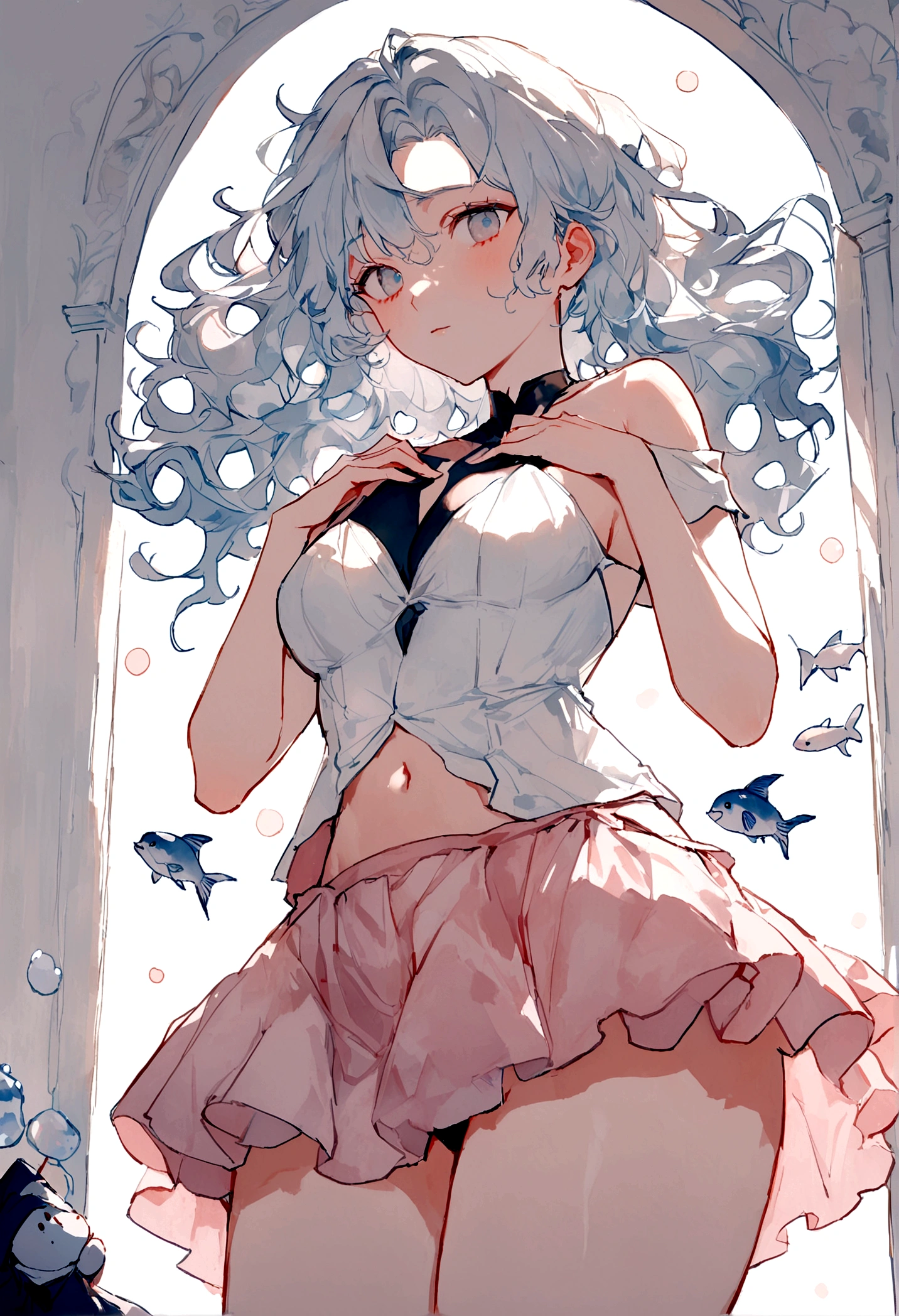 (), big fit ass ,(work of art), best qualityer, extremely detaild, (water colour), blossom, Delicate and gorgeous, illustration, (from low),(1 witch:1.4), (alone:1.2), seios big fit asss, neckleace (pulmonary disease :1.3), sample shoulder, (super short skirt:1.2), bared shoulders, (below the chest), gorgeous eyes, (disheveled hair ), fot, over shoulder shot, proffesional, Spitz, bokeh, Studio quality, Fish-eye lens,