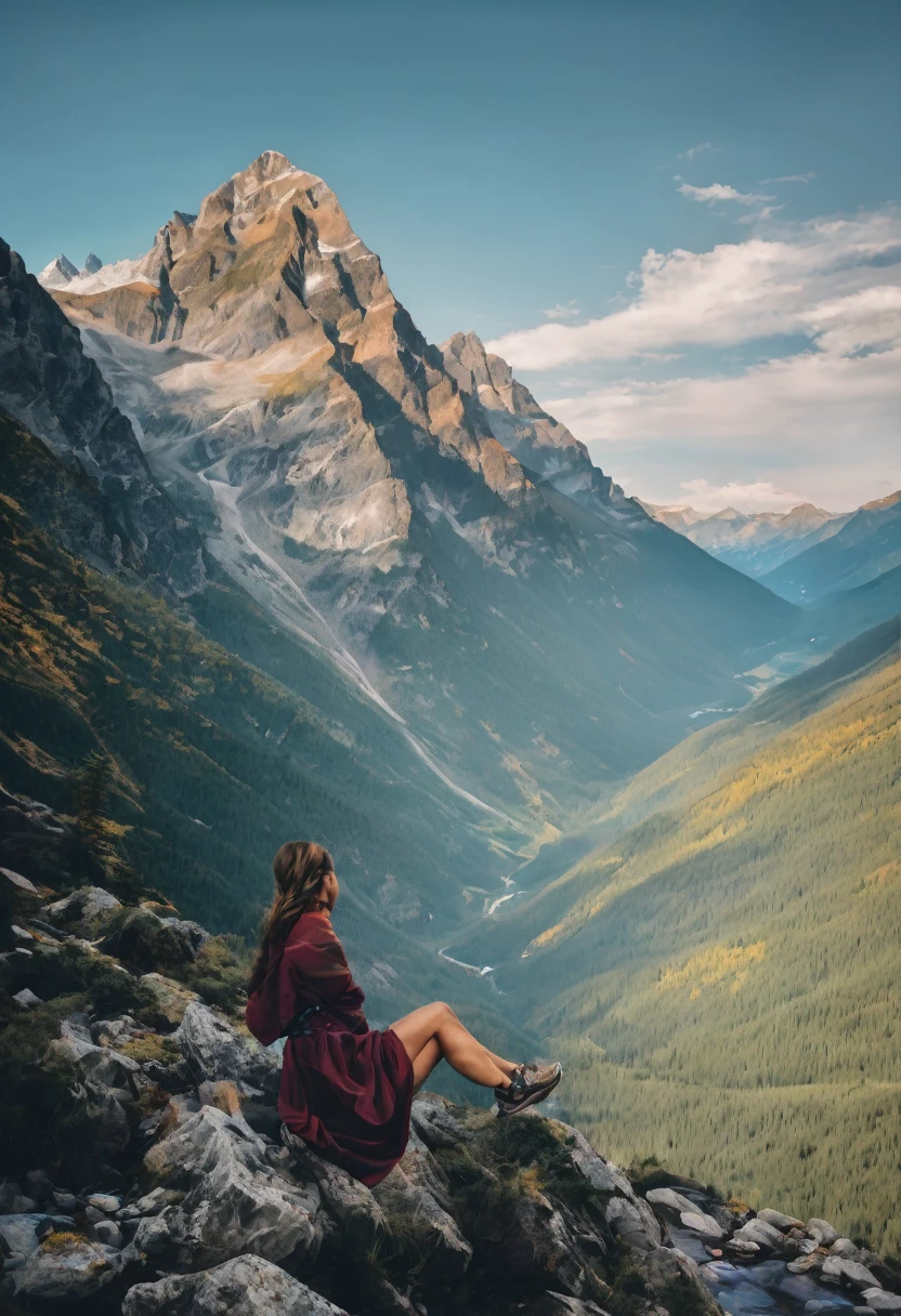 Girl in the mountains 