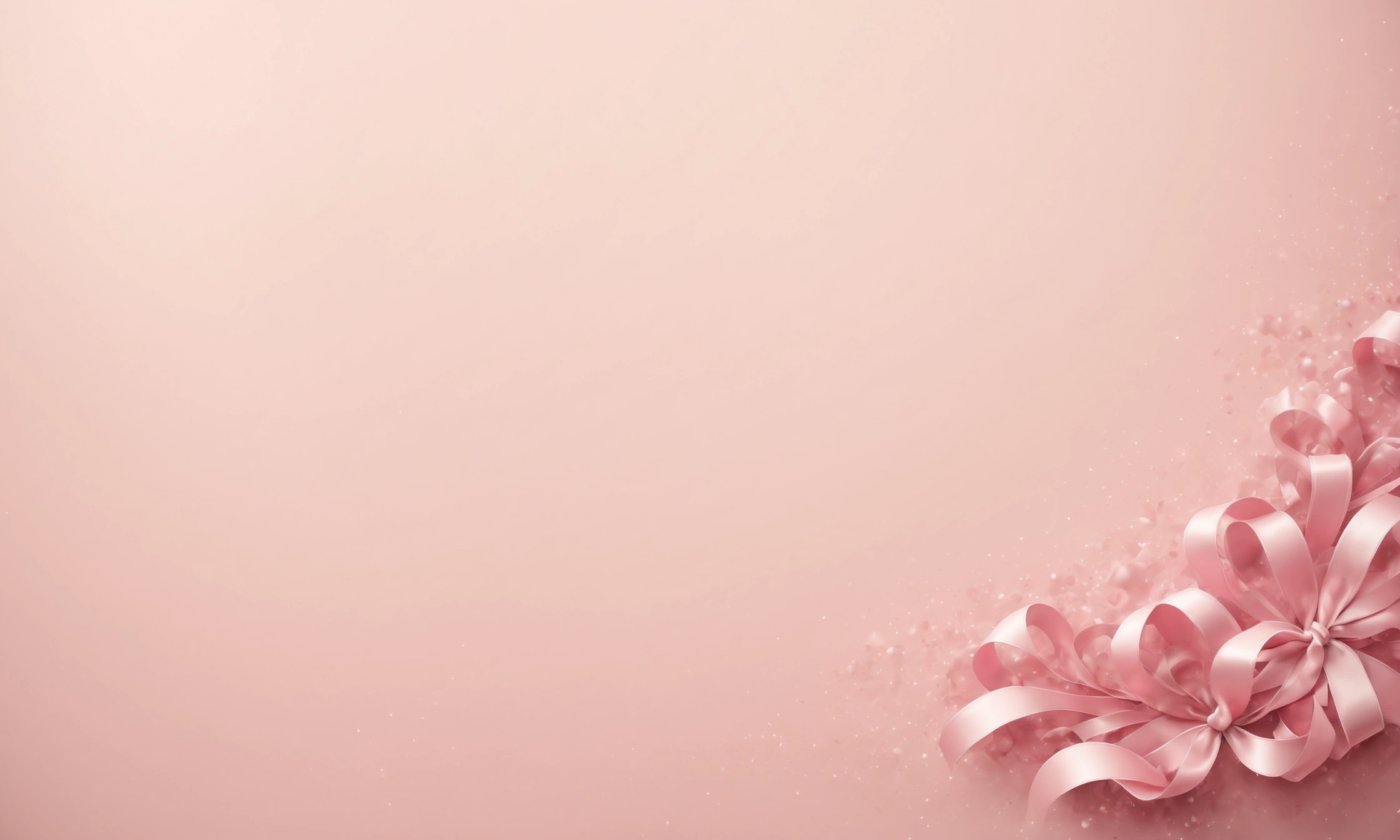 Add some pink ribbons。