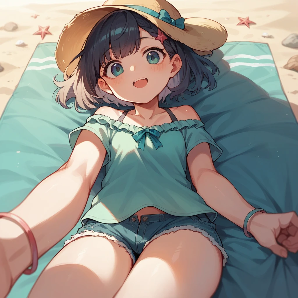 s having fun on the beach, perspective, cute girls