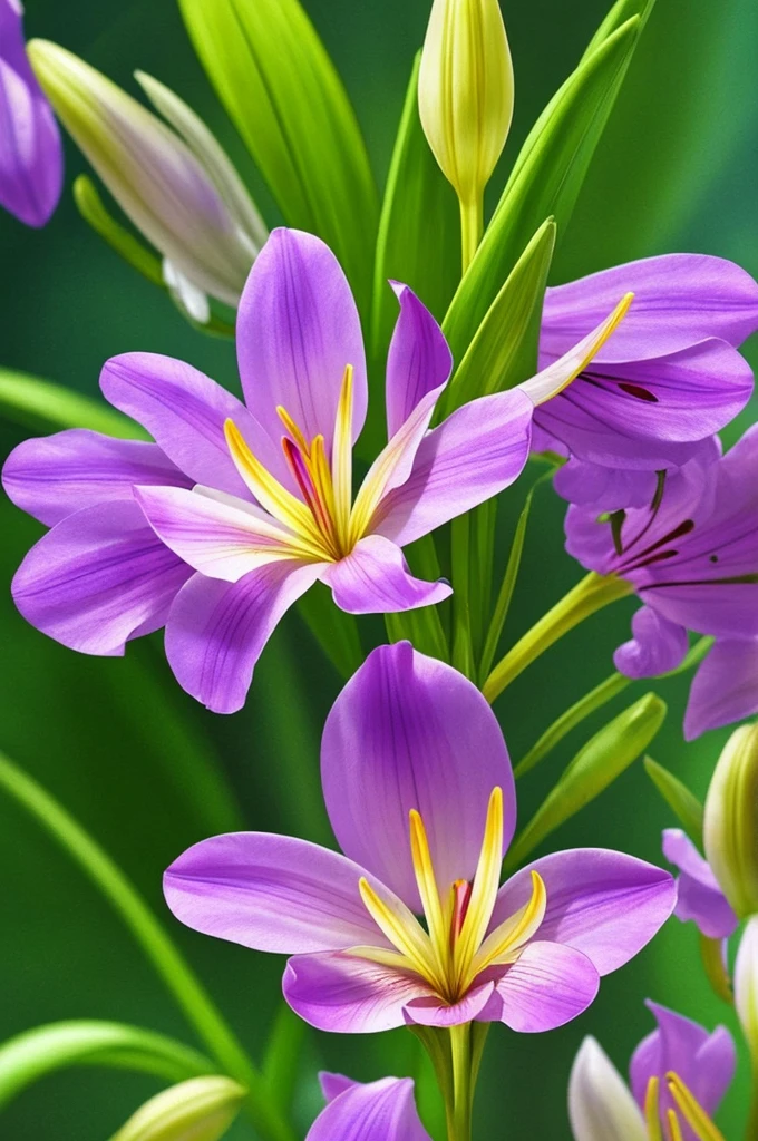 a close up of a flower with a heart shaped stem, a photorealistic painting by Howard Butterworth, flickr, photorealism, glowing delicate flower, lily, lights with bloom, 🌺 cgsociety, lily flower, photorealism ”, glowing iris, glowing flowers, beautiful lit, realistic photo”, beatifully lit, glowing in the dark, .highly realistic, harsh bloom lighting