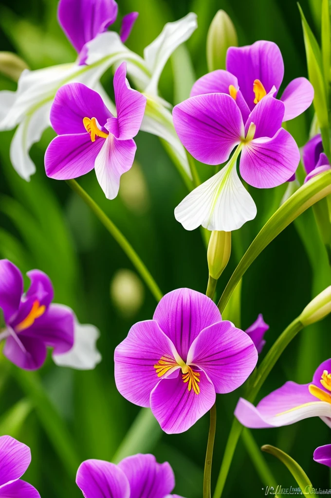 a close up of a flower with a heart shaped stem, glowing delicate flower, by Howard Butterworth, lily, lights with bloom, 🌺 cgsociety, by Ikuo Hirayama, by Luis Miranda, lily flower, photorealism ”, glowing iris, glowing flowers, beautiful lit, by Brian Thomas, by Carlos Berlanga, by Charles Billich