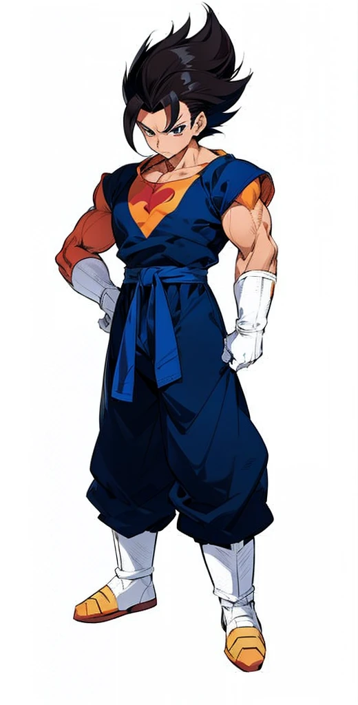 In Yusuke Murata style, Hold the pose, but draw with flat colors, cel shading, limited color palette and simplified lighting. The body must be muscular and athletic.