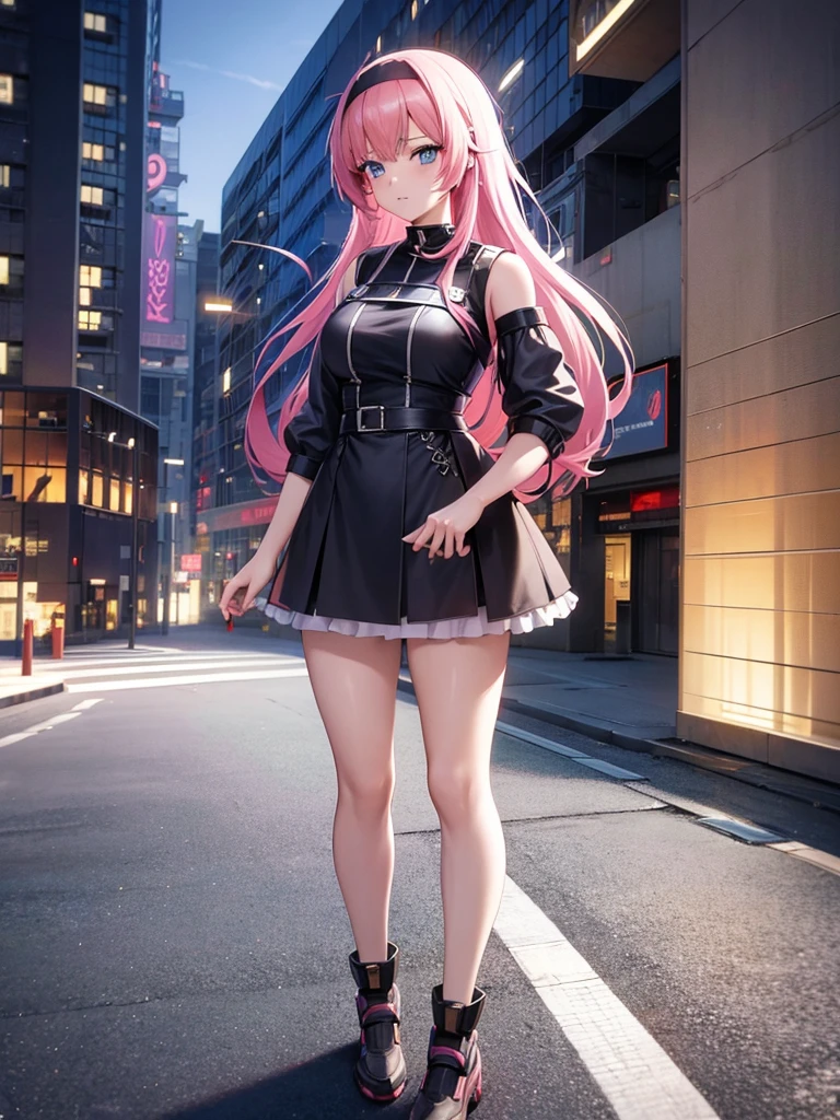 Anime girl in a dress and headband standing in front of a building, digital Cyberpunk anime art, Digital Cyberpunk - Anime Art, anime cyberpunk art, Cyberpunk Anime Girl, Cyberpunk Anime Girl mech, Anime Style 4k, Best anime 4k konachan wallpaper, Cyber , Cyberpunk anime art, Portrait Anime Astronaut Girl, anime girl of the future, Dreamy Cyberpunk Girl