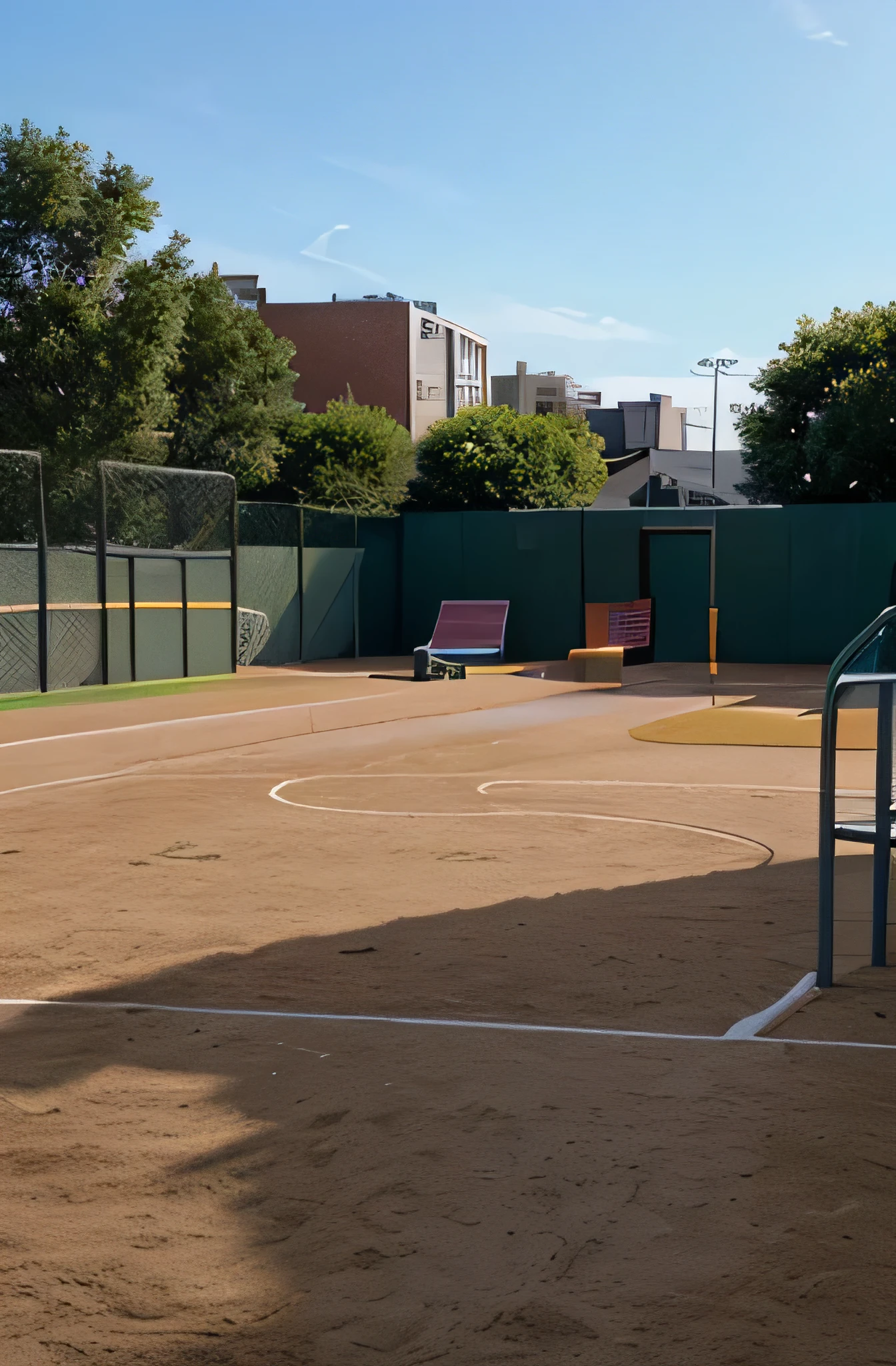 spacious background to insert playgrounds into the foreground of an image. The background should represent a schoolyard realistically. Reinforce keywords such as "spacious", "schoolyard", "realistic", "Background", "Background", "Background" to ensure that DALL-E correctly captures the context.
