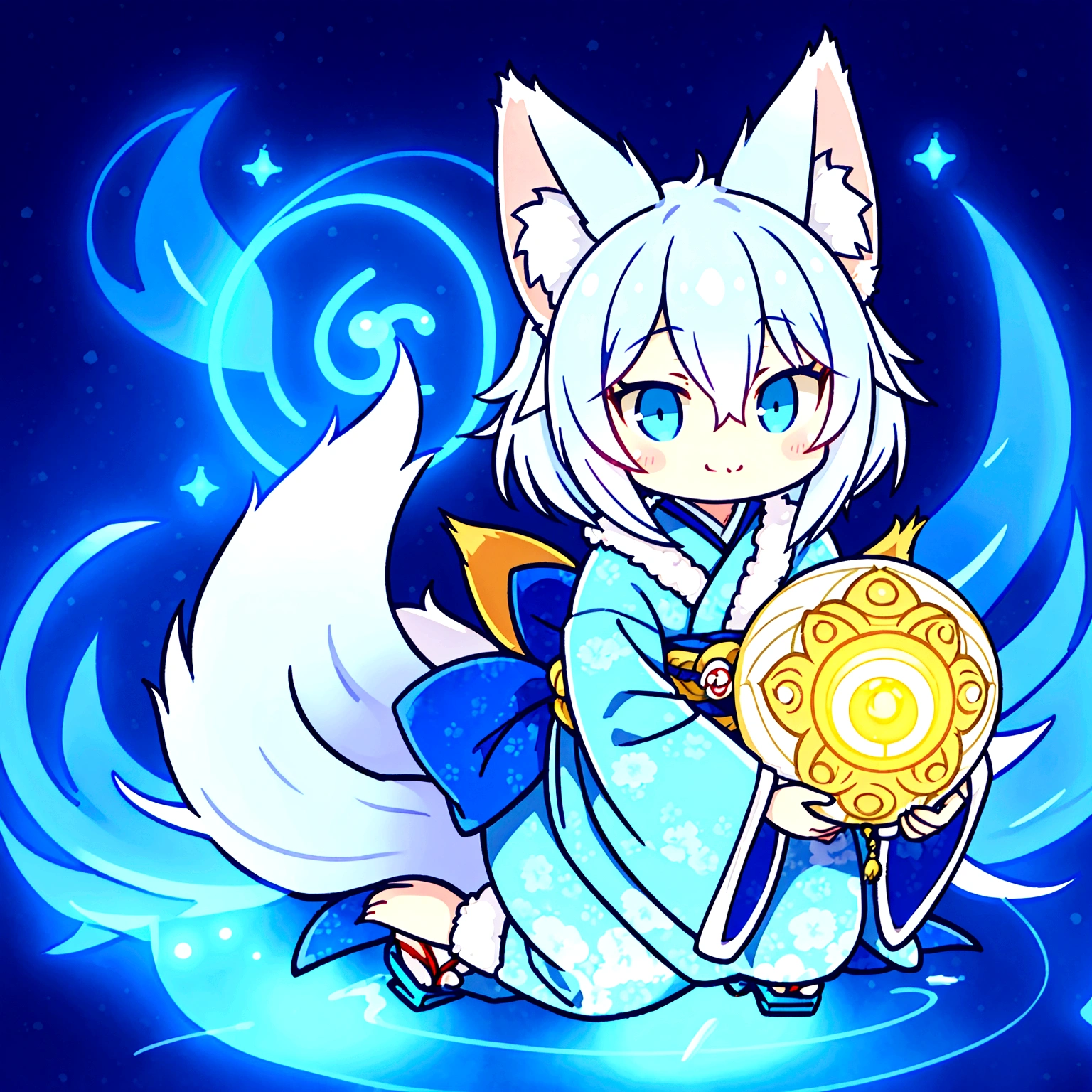 fox Light blue hair 　beast girl　indigo fur　fox beast girl　fox Light blue hair 　beast girl　indigo fur　fox beast girl　Wallpaper 4k,8k,highly detailled,,vivid colors,detailed kitsune with 9 tails,traditional Japanese artwork,tatami floor,beautiful cherry blossoms,floating lanterns,dark silhouette of a pagoda,subtle moonlight,dense forest,ethereal atmosphere,dappled sunlight,whimsical spirit,serene expression,elaborate kimono and obi,delicate hand-painted details,luminous eyes　Anime Style　fox　blue　White-faced golden-haired nine-tailed fox　Coat blue　　fox Light blue hair 　beast girl　indigo fur　fox beast girl　Anime Style　fox　blue　White-faced golden-haired nine-tailed fox　Coat blue　　　mysterious background　Blue Flame　girl　have a ball of light　fox Light blue hair 　beast girl　indigo fur　fox beast girl　mysterious background　Blue Flame　girl　have a ball of light Anime Style　fox　blue　White-faced golden-haired nine-tailed fox　Coat blue　　　mysterious background　Blue Flame　girl　have a ball of lightfox Light blue hair 　beast girl　indigo fur　fox beast girl　Anime Style　fox　blue　White-faced golden-haired nine-tailed fox　Coat blue　　　mysterious background　Blue Flame　girl　have a ball of light　fox Light blue hair 　beast girl　indigo fur　fox beast girl