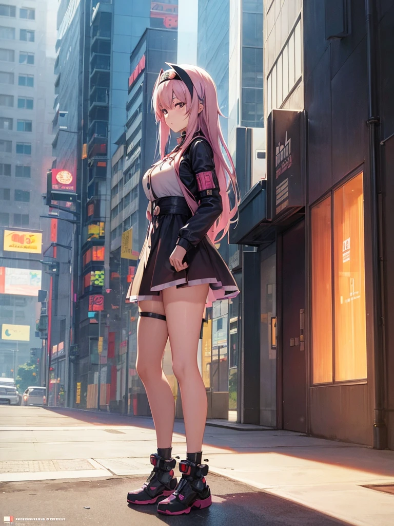 Anime girl in a dress and headband standing in front of a building, digital Cyberpunk anime art, Digital Cyberpunk - Anime Art, anime cyberpunk art, Cyberpunk Anime Girl, Cyberpunk Anime Girl mech, Anime Style 4k, Best anime 4k konachan wallpaper, Cyber , Cyberpunk anime art, Portrait Anime Astronaut Girl, anime girl of the future, Dreamy Cyberpunk Girl