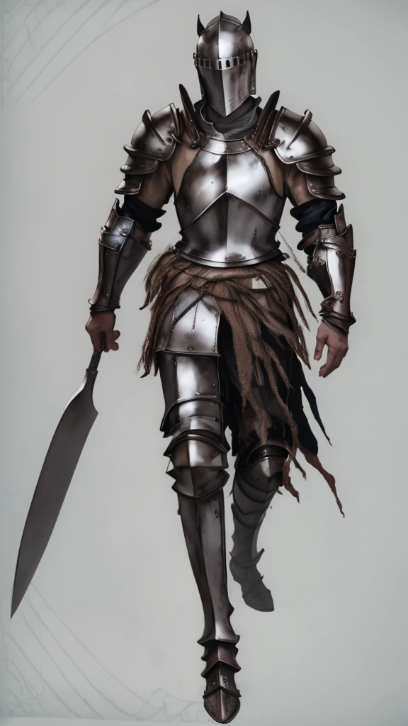Renaissance, Regular soldier in armor, Full Steel Armor, Shiny silver metal armor, male warrior Silver Armor, Shining Plate Armor, Sharp, streamlined silver armor, Armored Warrior, with sleek Silver Armor, Silver Armor, Knight in armor, smooth Silver Armor
