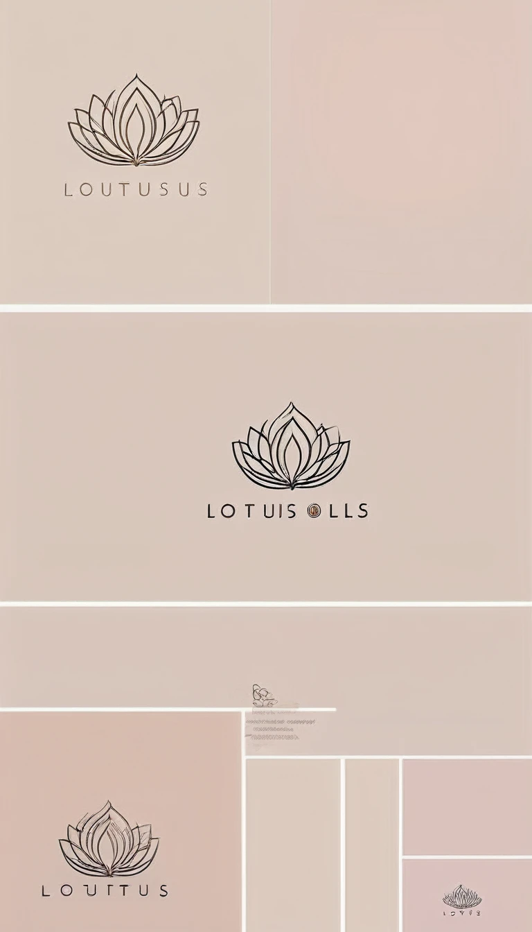 A minimal, modern, simple, cinematic logo design for the skincare brand “Lotus". Create a modern, minimalistic, high-quality, logo of a Lotus