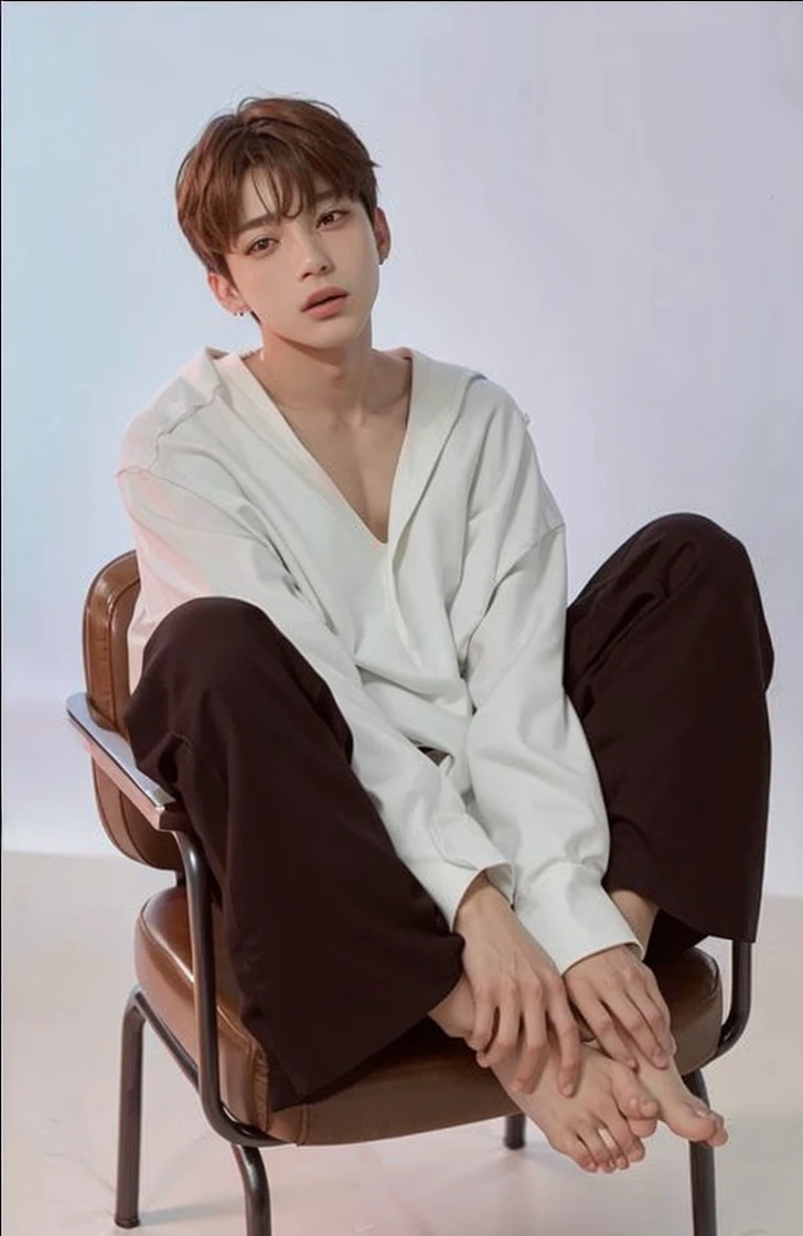 Jungkook 21 years old, defined body. 