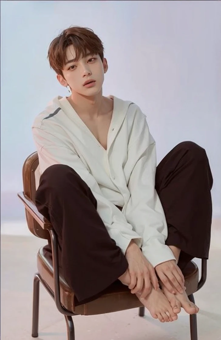 Jungkook 21 years old, defined body.