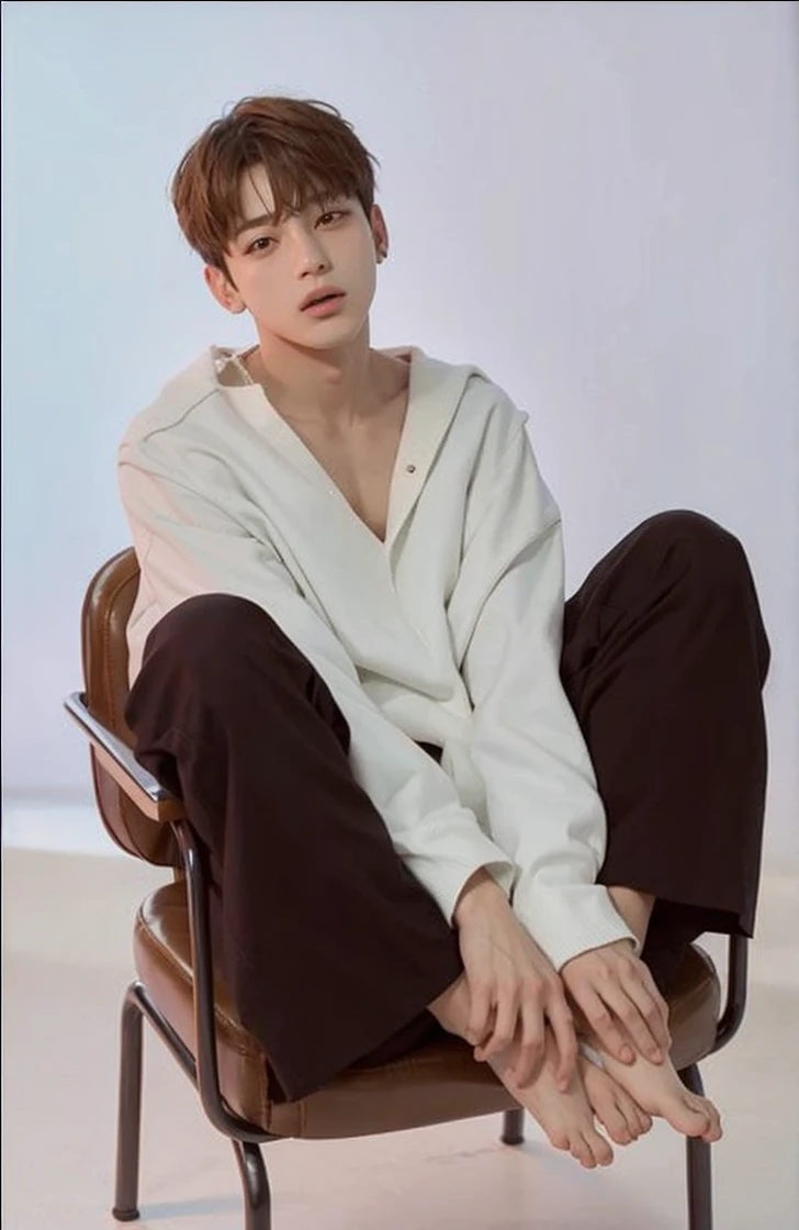 Jungkook 21 years old, defined body.