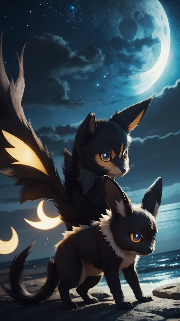 Pokemon, Umbreon, Enjoy the night, Strong winds