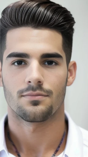 a Abramowitz man Stylish hair focused on his face