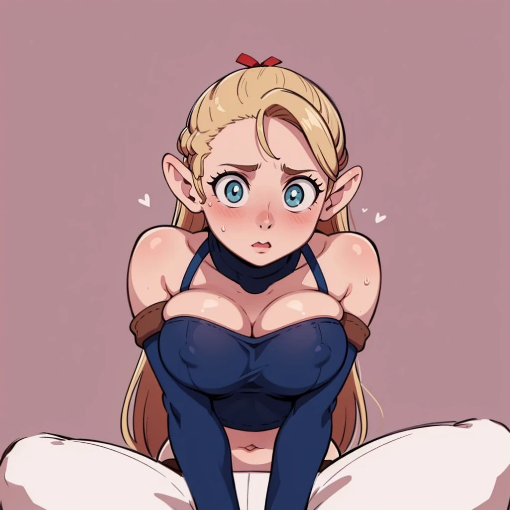 1 girl, front view, blush, amazing, lovely girl, from behind, (dmarci), best quality, great artwork, sensual image, bouncing breast, (white background:1.3, shy), solo, (bend over:1.3, v arms), eyes detail, face detail, sit with spread legs