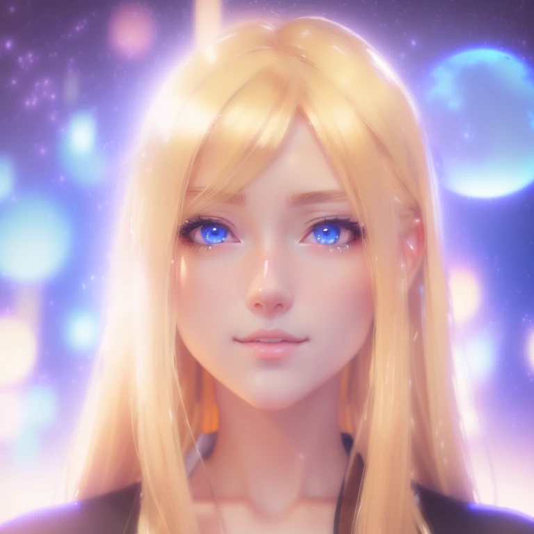 anime girl with long blonde hair and blue eyes staring at the camera, smooth anime cg art, photorealistic anime girl render, high detailed face anime, anime realism style, realistic anime 3 d style, realistic young anime girl, 3 d anime realistic, semi realistic anime, photorealistic anime, hyper realistic anime, kawaii realistic portrait, semi - realistic anime, realistic anime artstyle