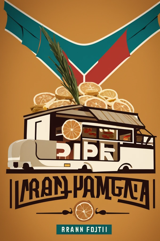 Logotype for homemade food restaurant with flag of the State of Paraná, name Sabor do Paraná