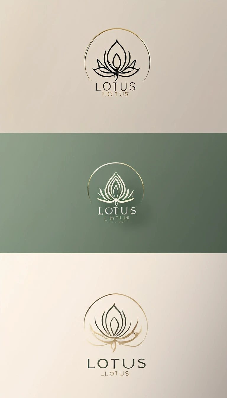 A minimal, modern, simple, cinematic logo design for the brand “Lotus". The logo  must be features a simple but stylish lotus flower. The logo also must convey a symbolizing purity, enlightenment, self-regeneration and rebirth. The logo design is impressed on skincare equipment. Minimalist logo.