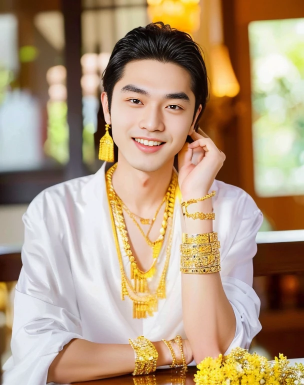 Araaf man wears a Southeast Asian man with a round face.,Posing for pictures, Portrait, male actor, handsome man,short black hair asian man, beautiful haraam man,stereoscopic 8k,45 high quality colored lights,000,000,000 pixels, photo, post-trade photo, animation, Portraitที่สวยงามสมจริง. Posing for pictures, Headshot profile picture, inspiration inspirationจากนิโคลัส มาร์ซิกาโน, Profile picture, Portrait, Headshot, inspiration, Headshotgraph,